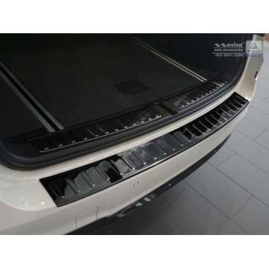 Накладка на задний бампер (черный глянец) BMW X3 F25 FL (2014-2017) бренд – Avisa главное фото